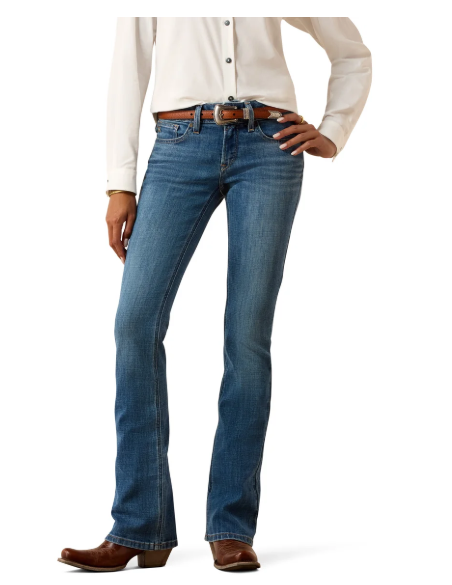 10074832 Ariat Women's Mid Rise Esti Boot Cut Jeans Short Leg