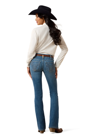 10074832 Ariat Women's Mid Rise Esti Boot Cut Jeans Short Leg