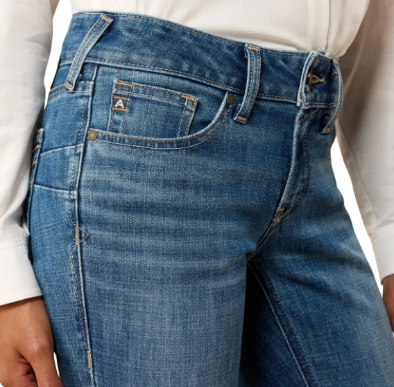 10074832 Ariat Women's Mid Rise Esti Boot Cut Jeans Short Leg