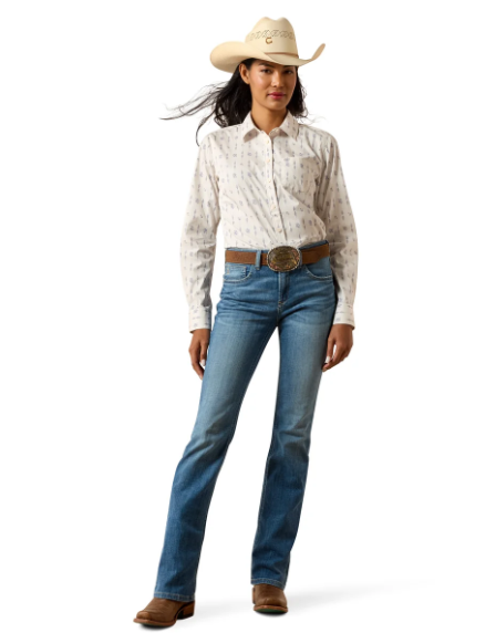 10074825 Ariat Women's High Rise Boot Cut Lyra Belfair Extra Long Leg
