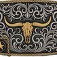 A984P Montana Lonestar Longhorn Attitude Buckle