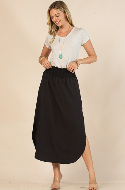 AV1213 USA Elastic Maxi Shirt Black