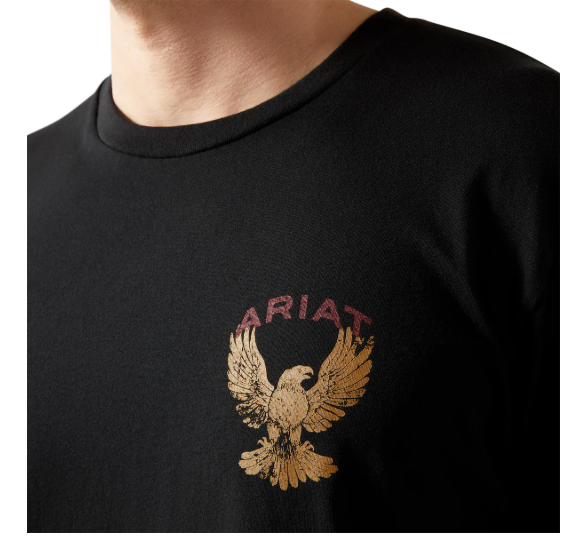 10065898 Ariat Men's Rustic Eagle Tee Black
