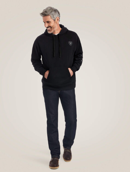 10040815 Ariat Men's Logo Hoodie Black
