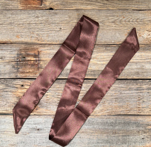 TW311 Cowgirl Necktie Brown Skinny Mini Wild Rag