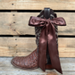 TW311 Cowgirl Necktie Brown Skinny Mini Wild Rag