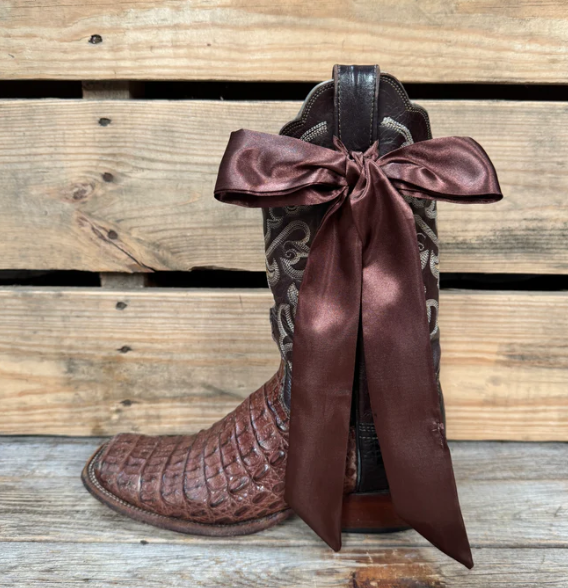 TW311 Cowgirl Necktie Brown Skinny Mini Wild Rag