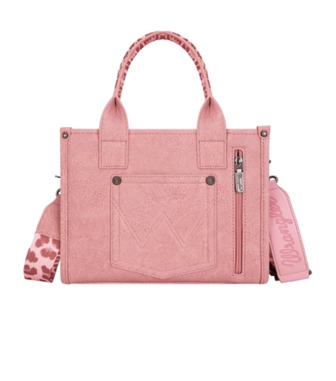 X6S2934BAG Wrangler Leopard Print Crossbody Bag Pink