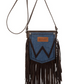 X6S4931BAG Wrangler Denim Pocket Fringe Bag Chocolate
