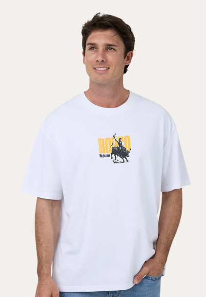 125121RW-WHT  Ringers Western Men's "Who Gives A Buck" Tee White