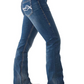 C01-DFMIH0 Cowgirl Tuff Women's 'Don't Fence Me In' Jeans Short Leg