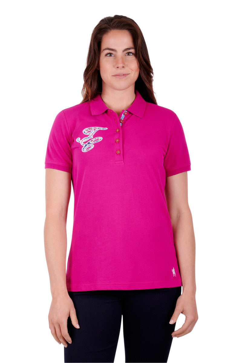 T3S2512082 Thomas Cook Women's Austin SS Polo Berry