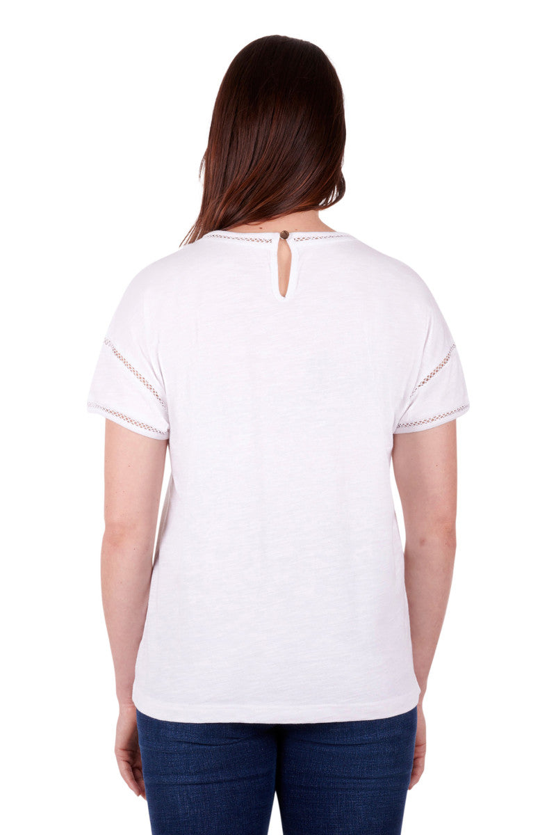 T3S2548054 Thomas Cook Women's Blake SS Tee White