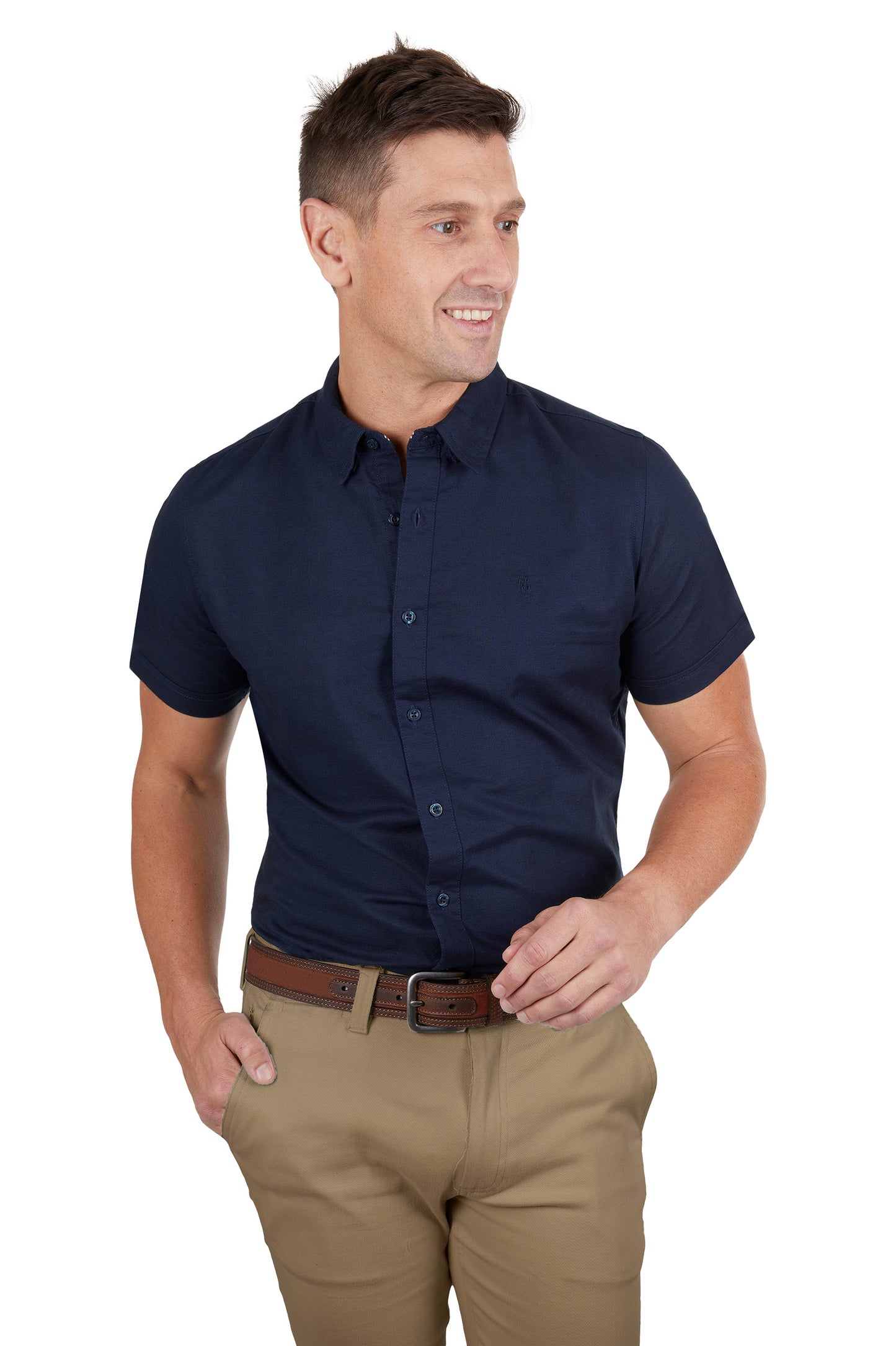 T4S1121045 Thomas Cook Men's Linen Tailored SS Shirt