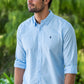 T4S1122045 Thomas Cook Men's Linen Tailored LS Shirt Light Blue