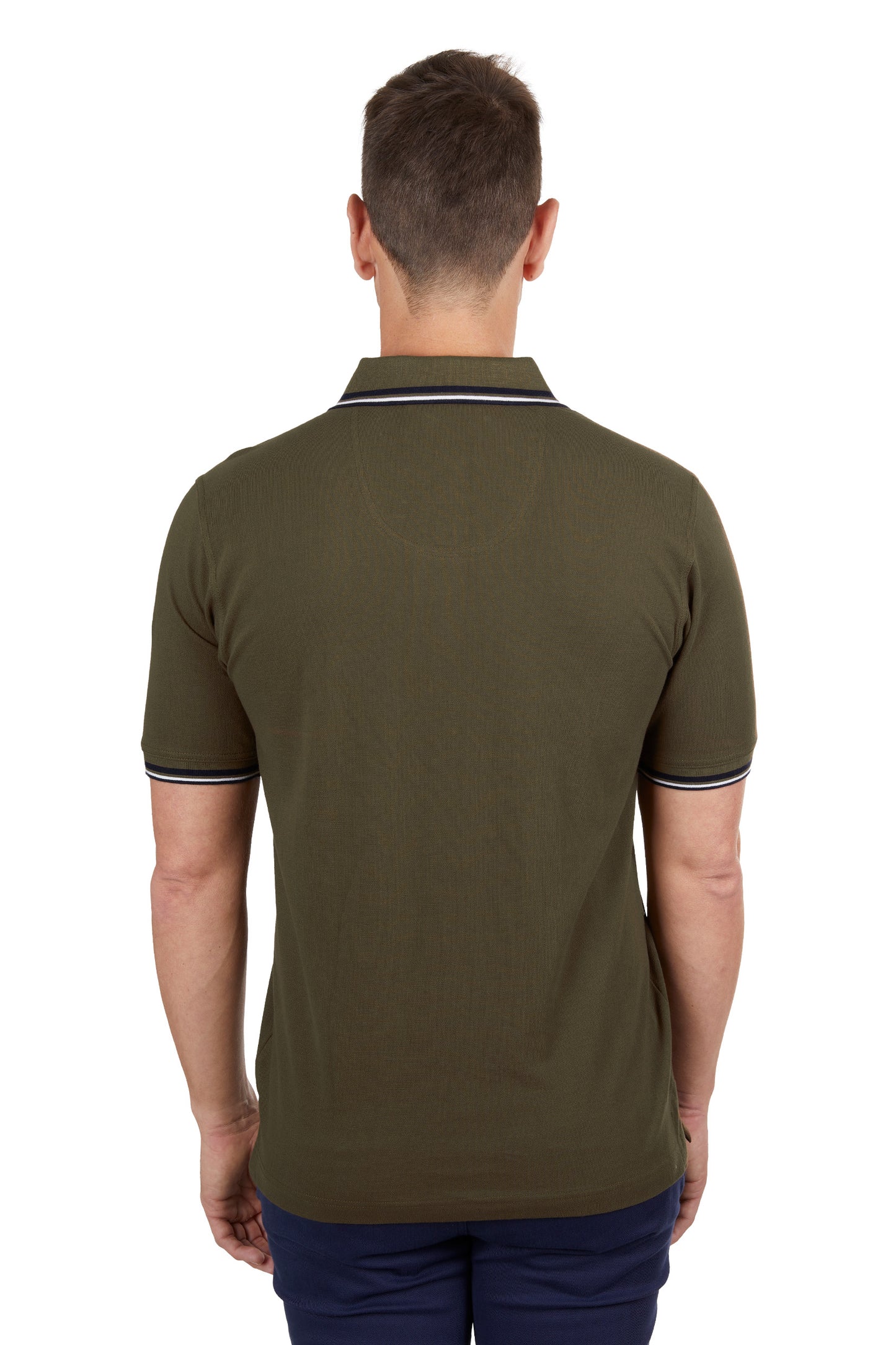 T4S1506012 Thomas Cook Men's Logan Tailored SS Polo Dark Tan