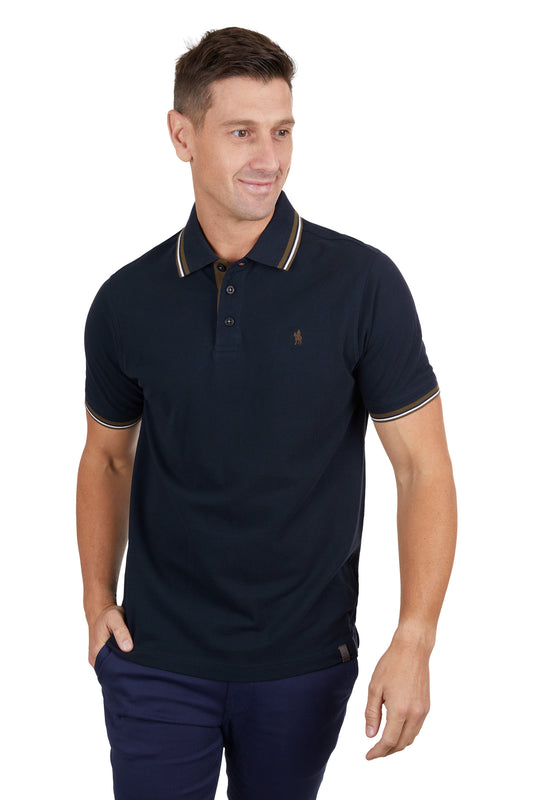 T4S1506012 Thomas Cook Men's Logan Tailored SS Polo Navy