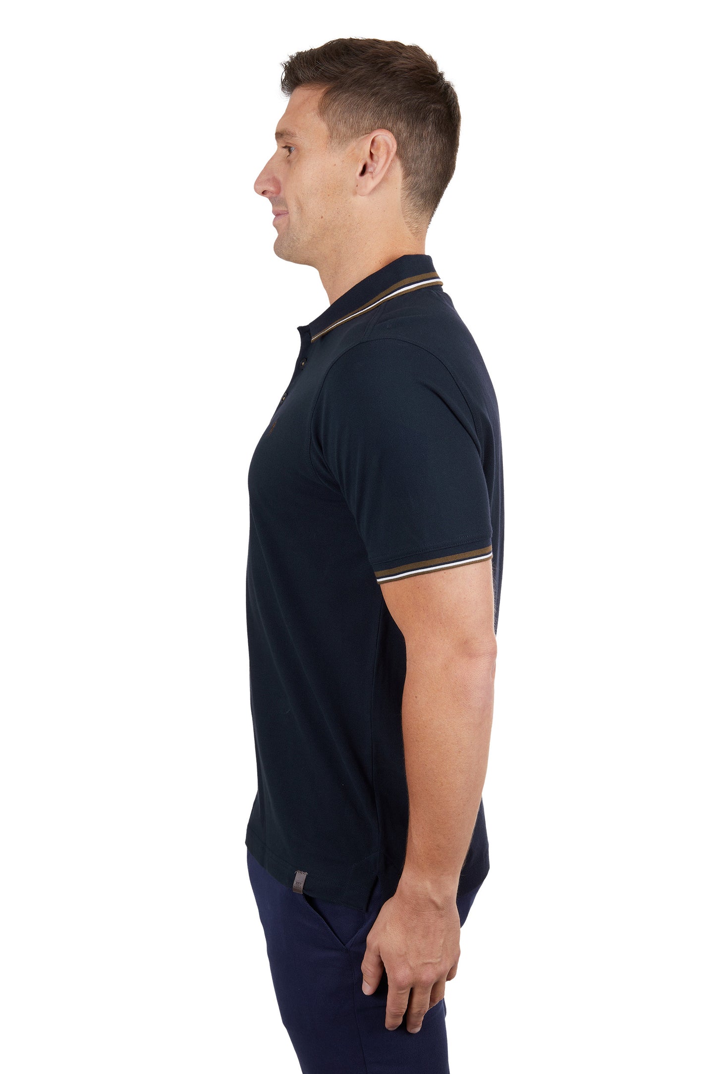 T4S1506012 Thomas Cook Men's Logan Tailored SS Polo Navy