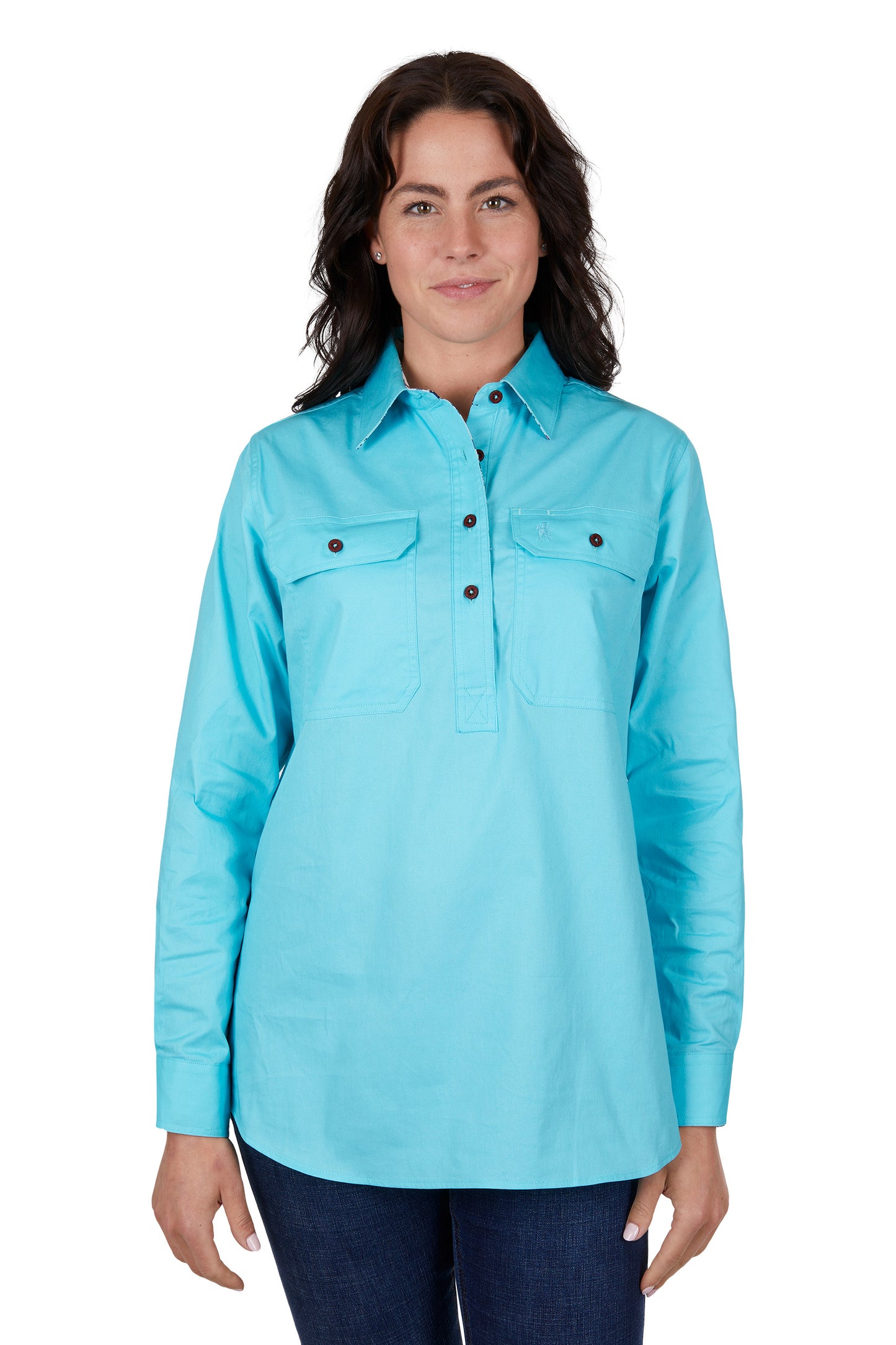 T4S2100182 Thomas Cook Women's Light H/PLKT LS Shirt Aqua