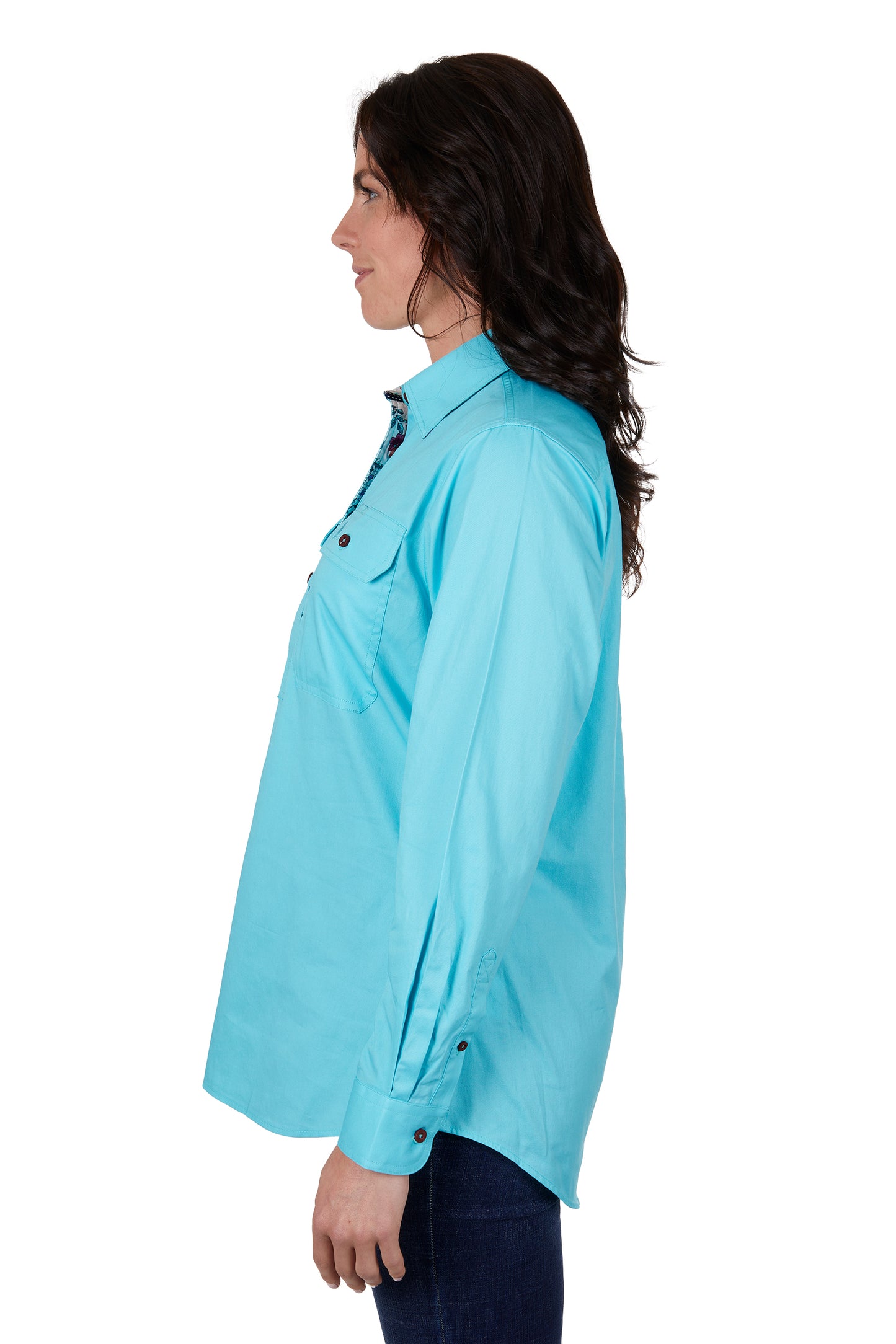 T4S2100182 Thomas Cook Women's Light H/PLKT LS Shirt Aqua