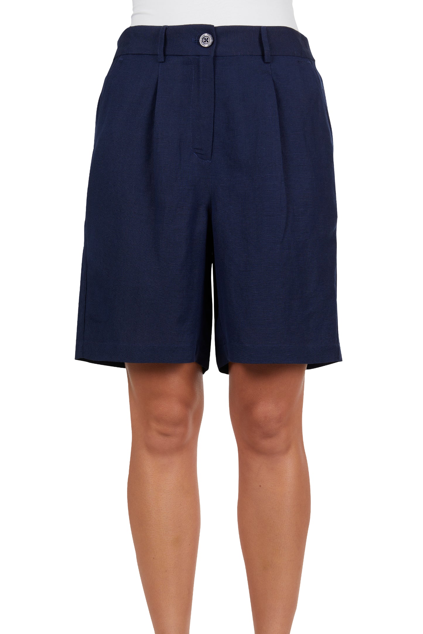 T4S2320096 Thomas Cook Women's Isabel Linen Short Navy