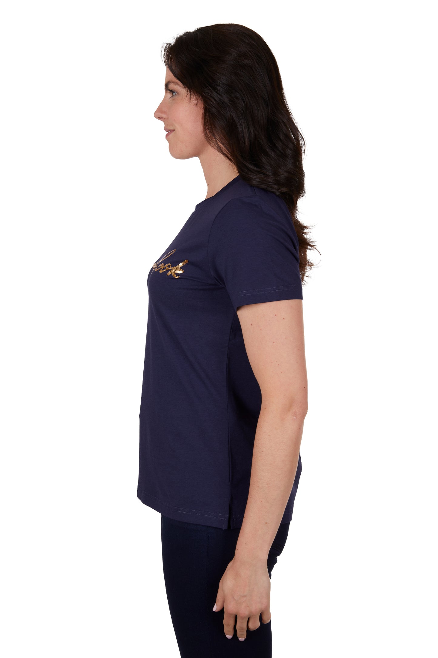 T4S2572065 Thomas Cook Women's Eva Script Tee Navy