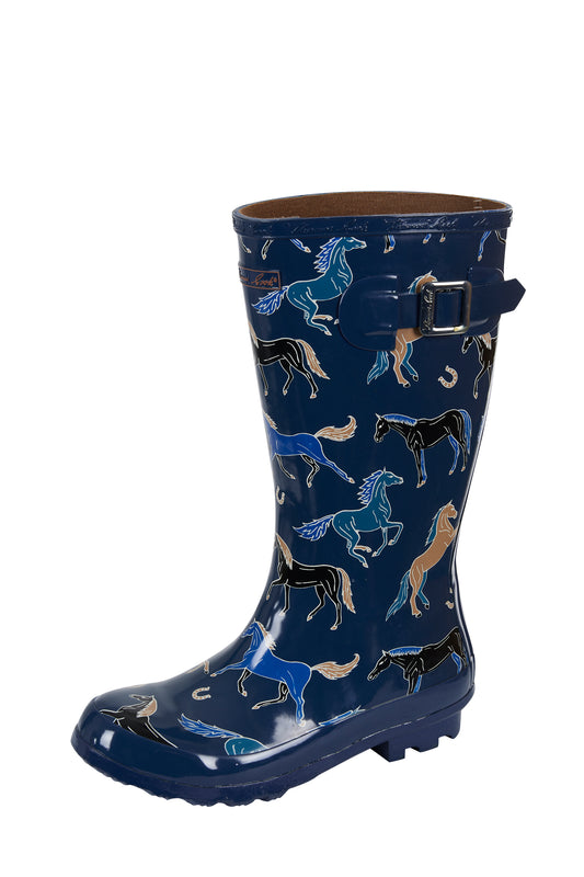 T4W28446 Thomas Cook Women's Deloraine Blue Horses