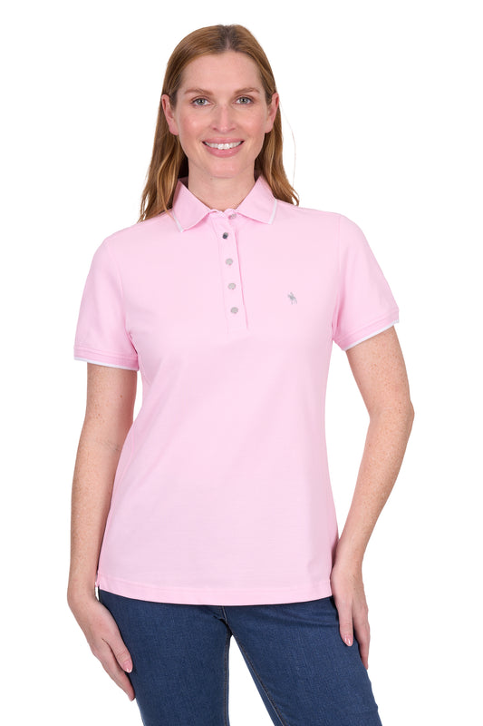 T5S2523126 Thomas Cook Women's Michelle SS Polo Pale Pink
