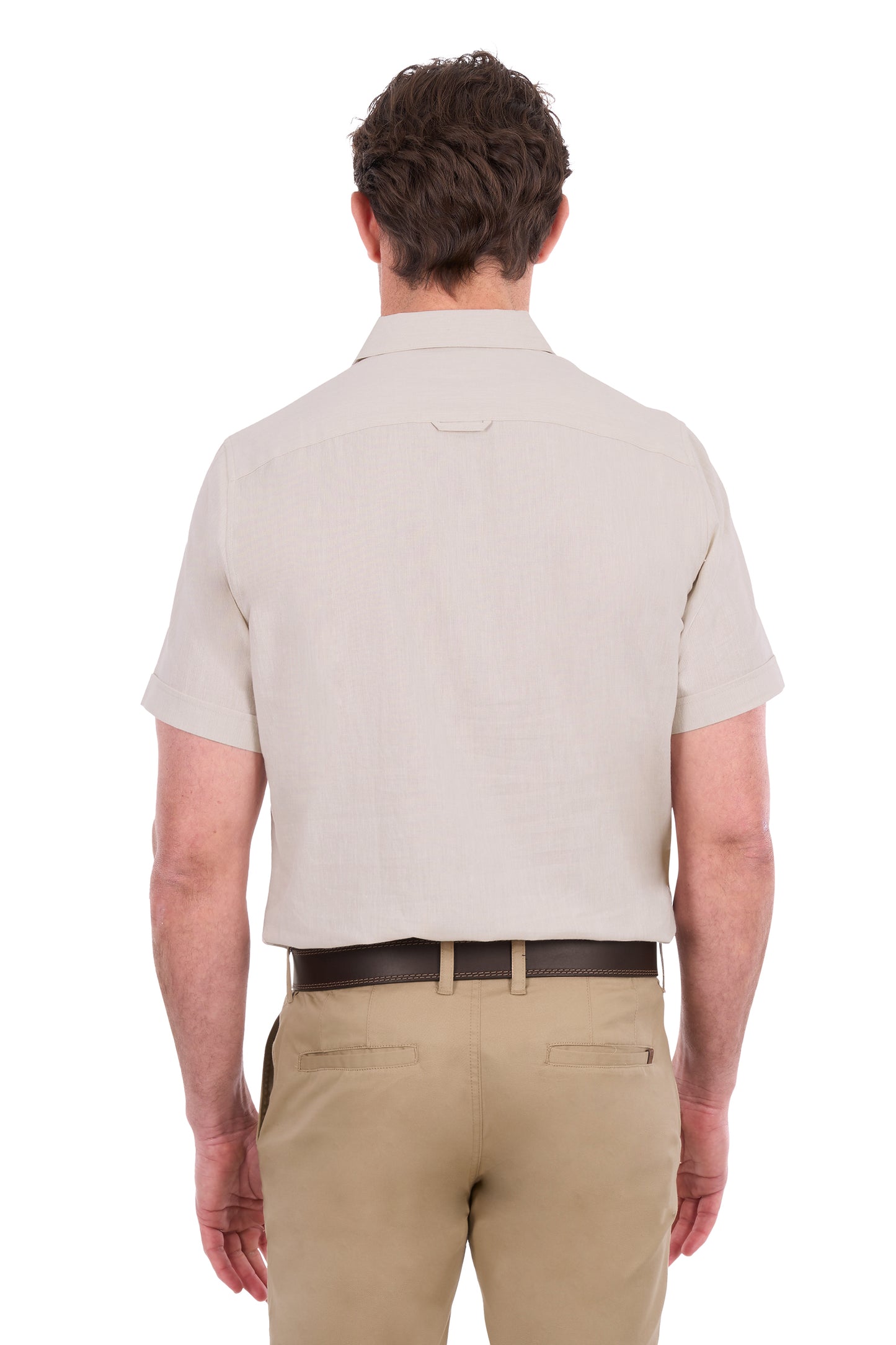T6S1121045 Thomas Cook Men's Linen SS Shirt Natural Marle
