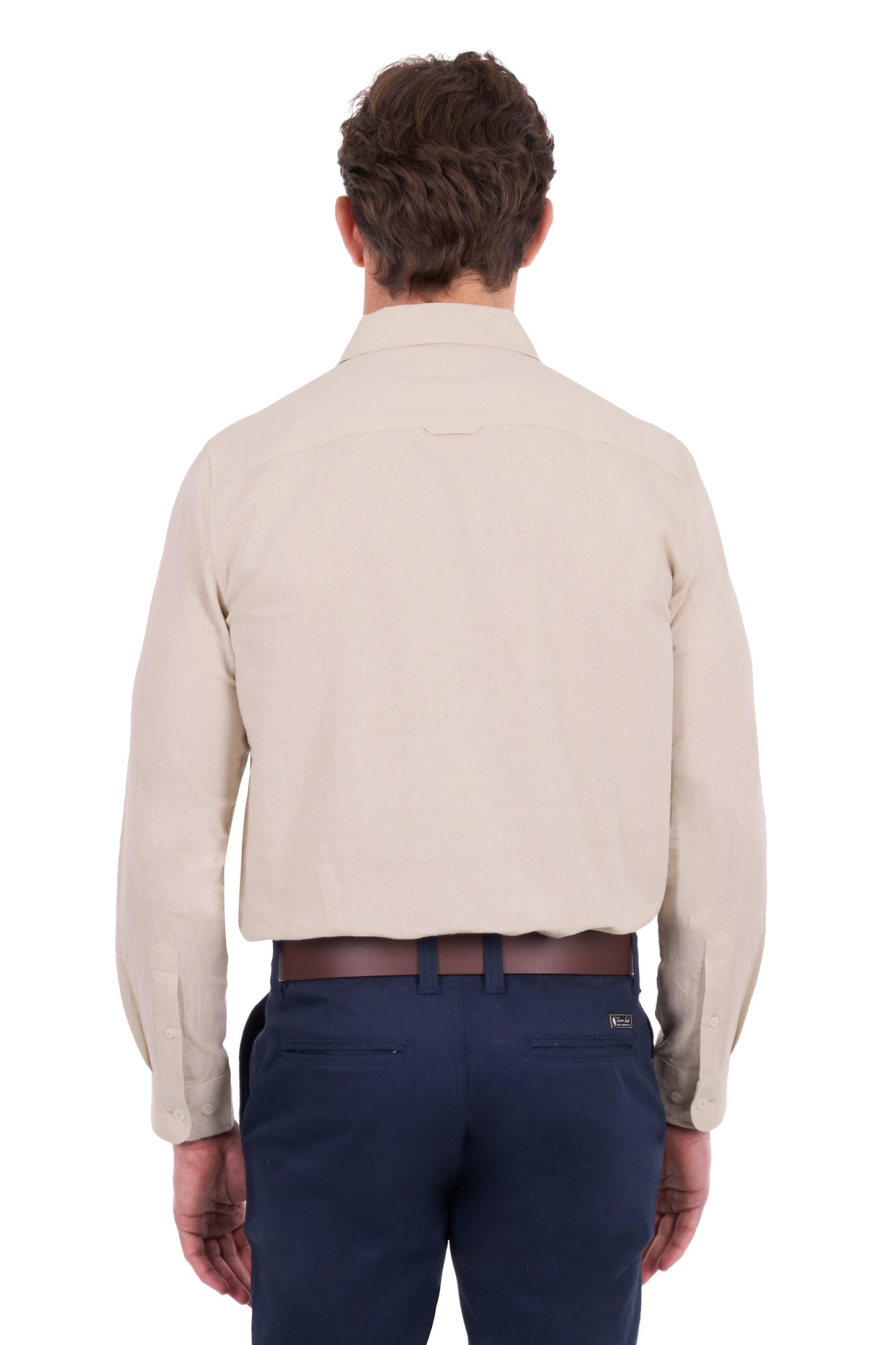 T6S1122045 Thomas Cook Men's Linen LS Shirt Natural Marle