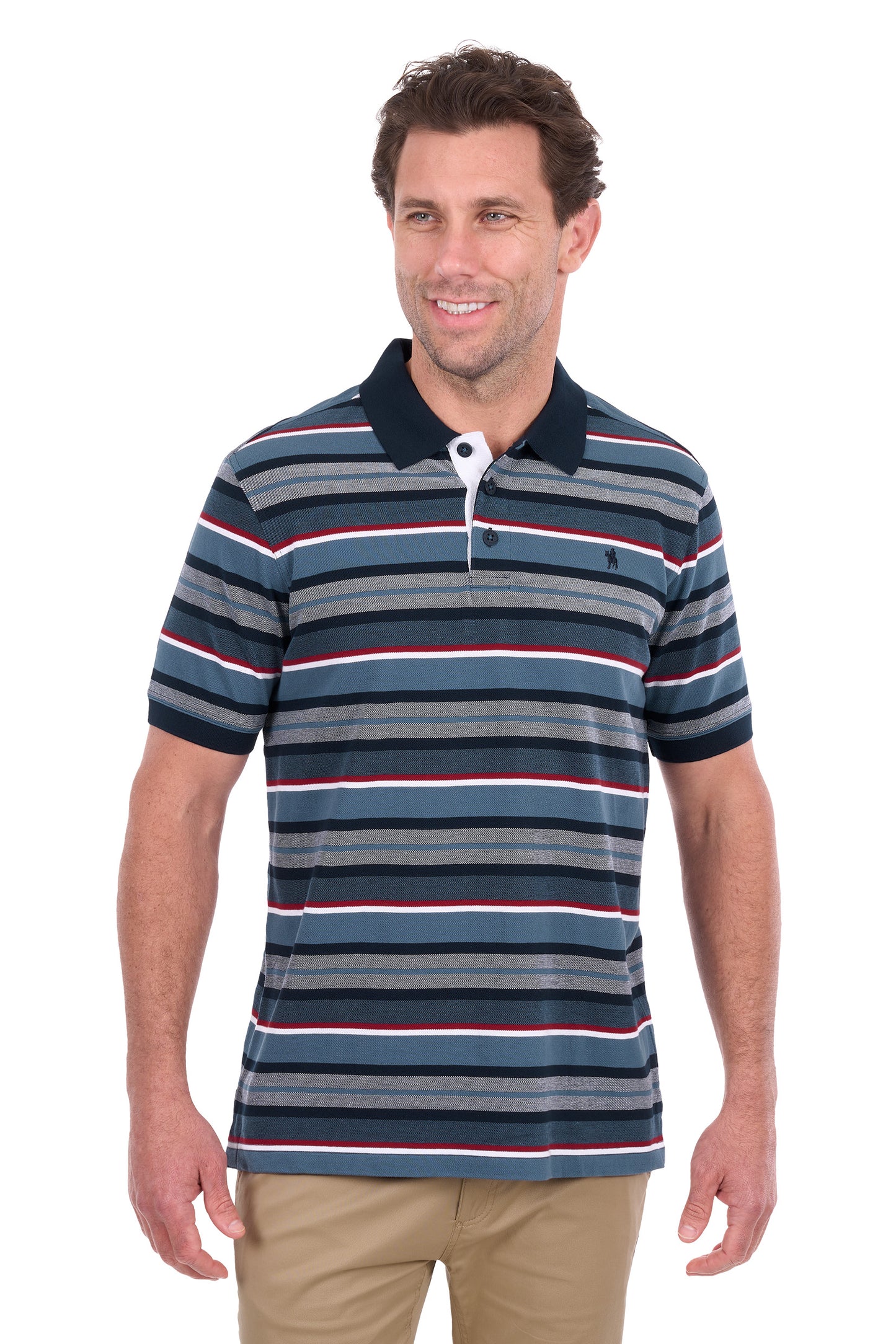 T6S1504018 Thomas Cook Men's Glenn SS Polo Navy/Steel