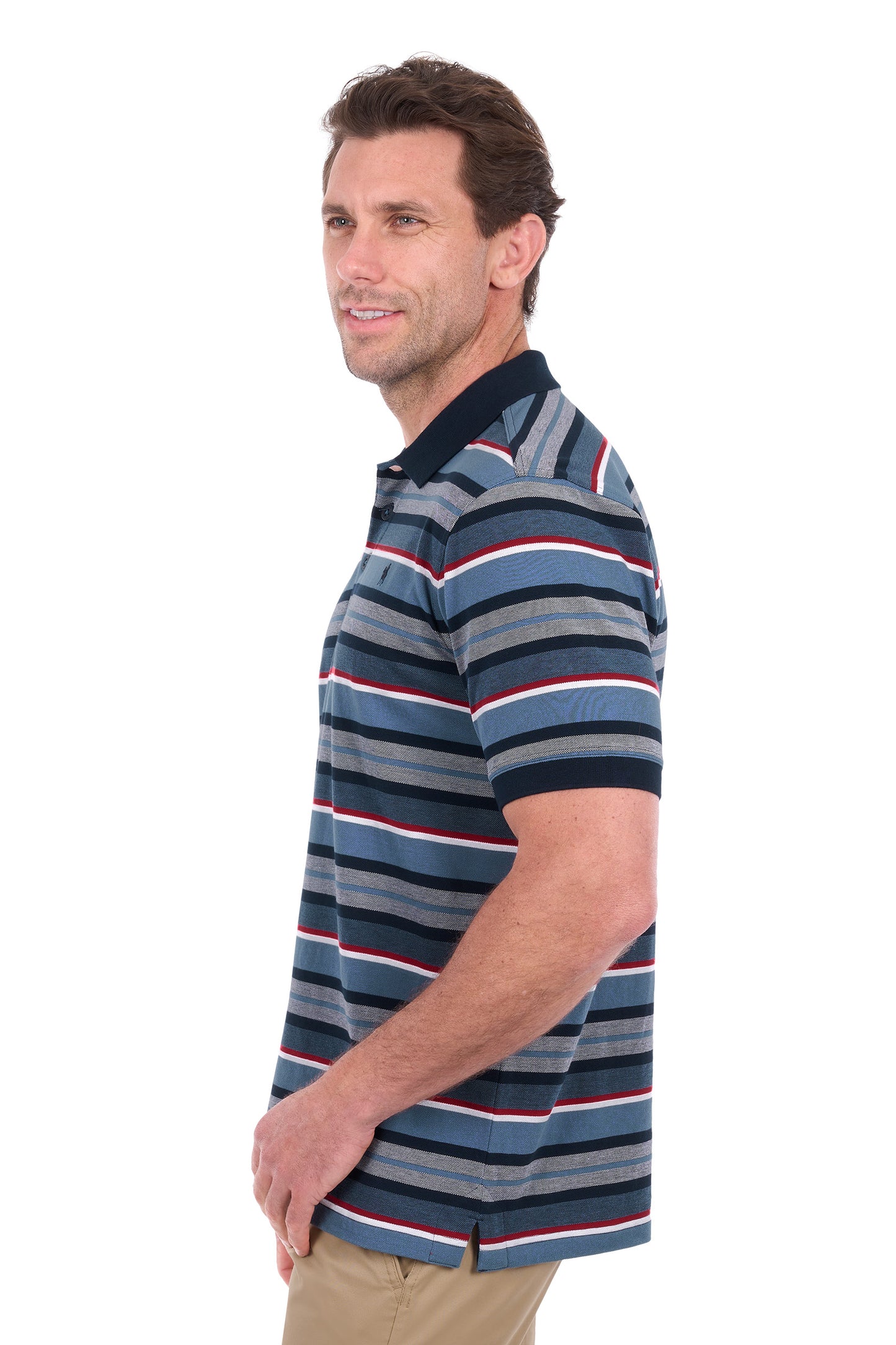 T6S1504018 Thomas Cook Men's Glenn SS Polo Navy/Steel
