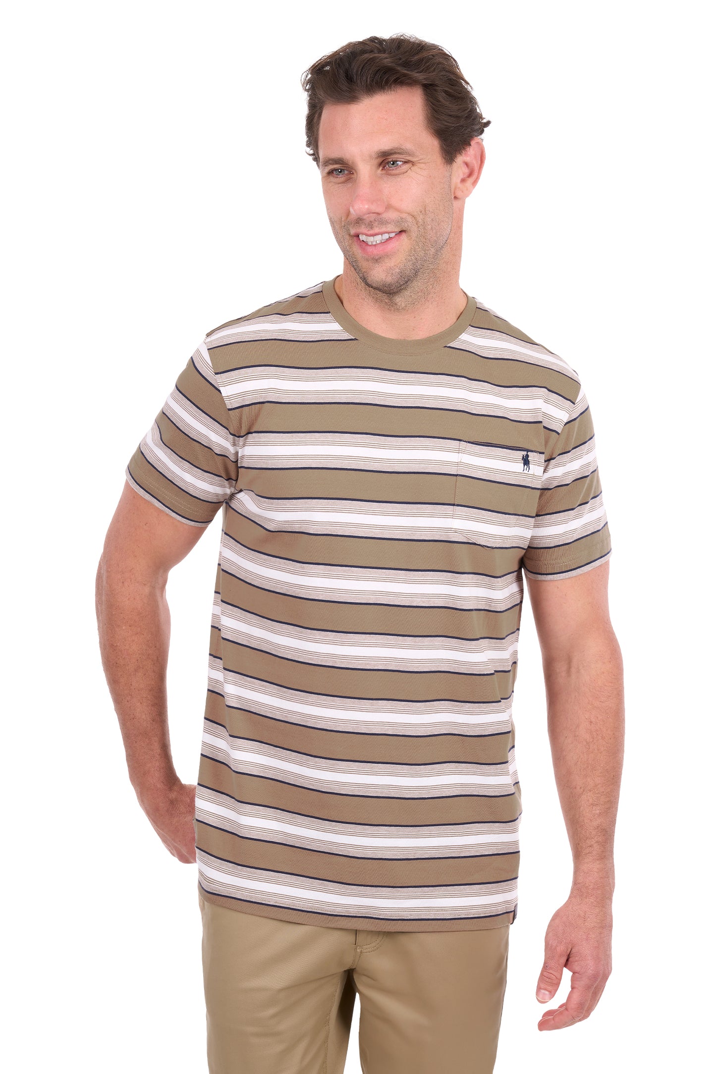 T6S1516007 Thomas Cook Men's Nick 1PKT SS Tee Sand/Off White