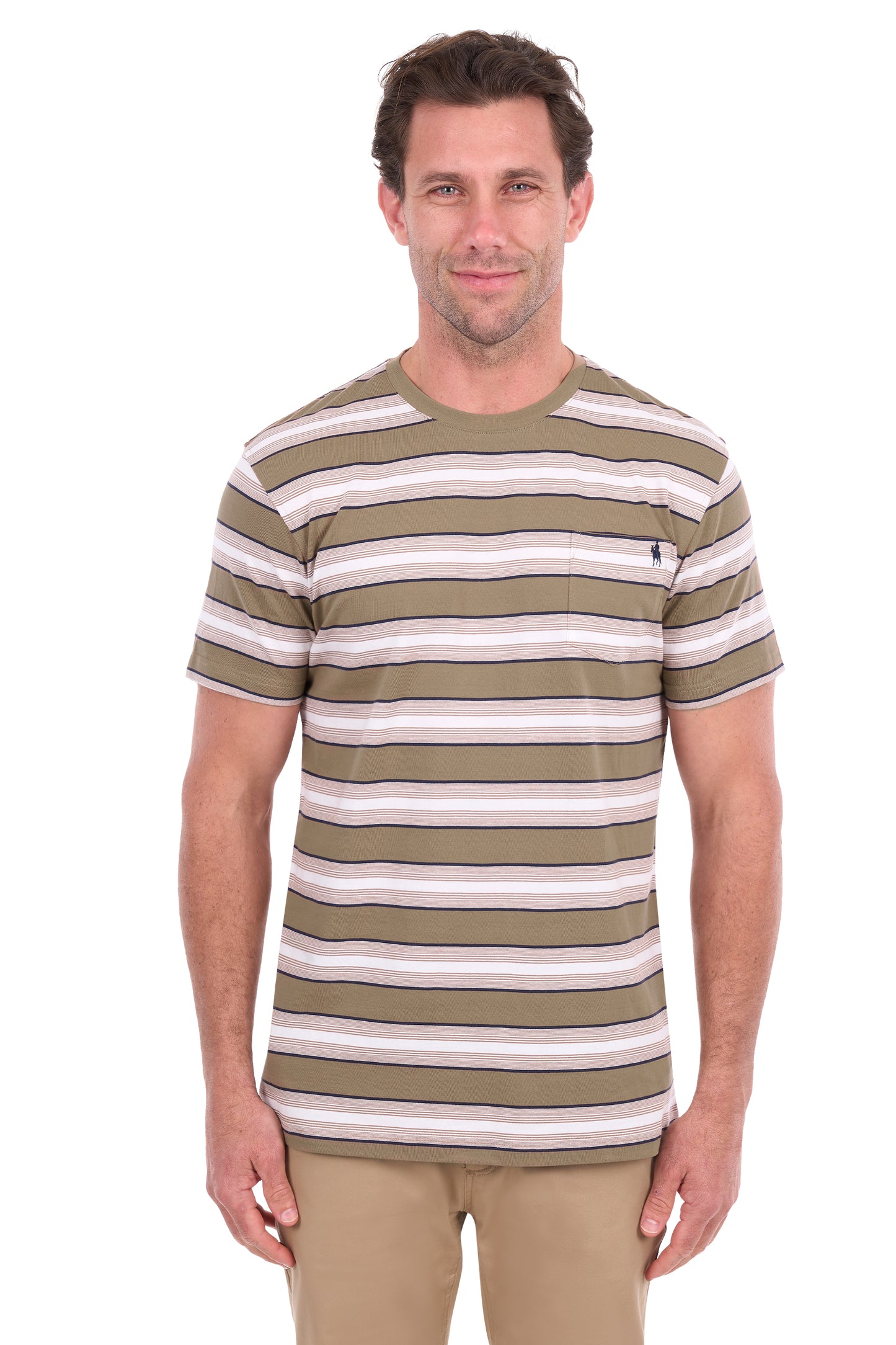 T6S1516007 Thomas Cook Men's Nick 1PKT SS Tee Sand/Off White
