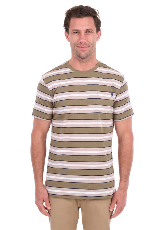 T6S1516007 Thomas Cook Men's Nick 1PKT SS Tee Sand/Off White