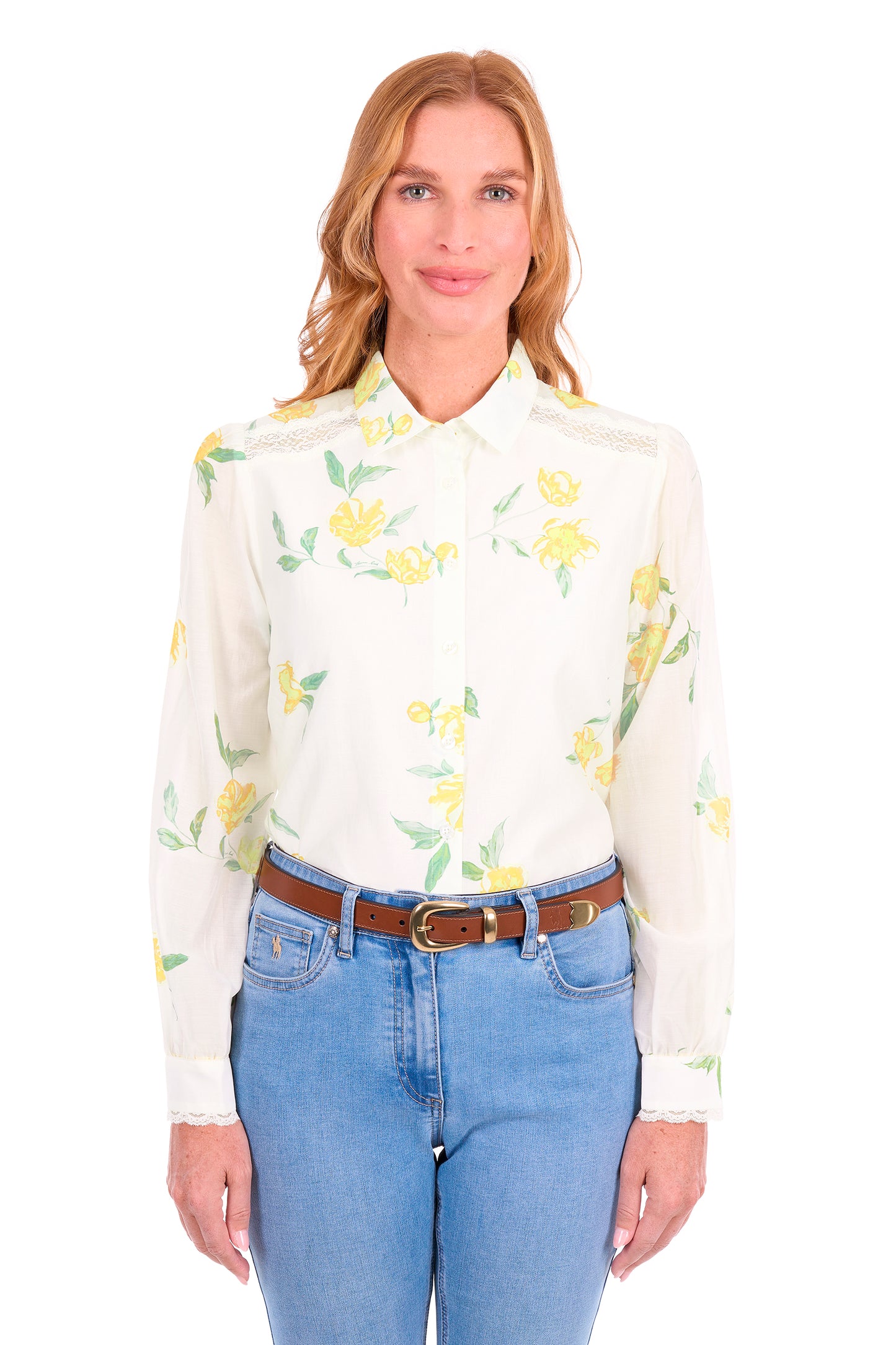 T6S2123072 Thomas Cook Women's Belle LS Shirt Pastel Yellow