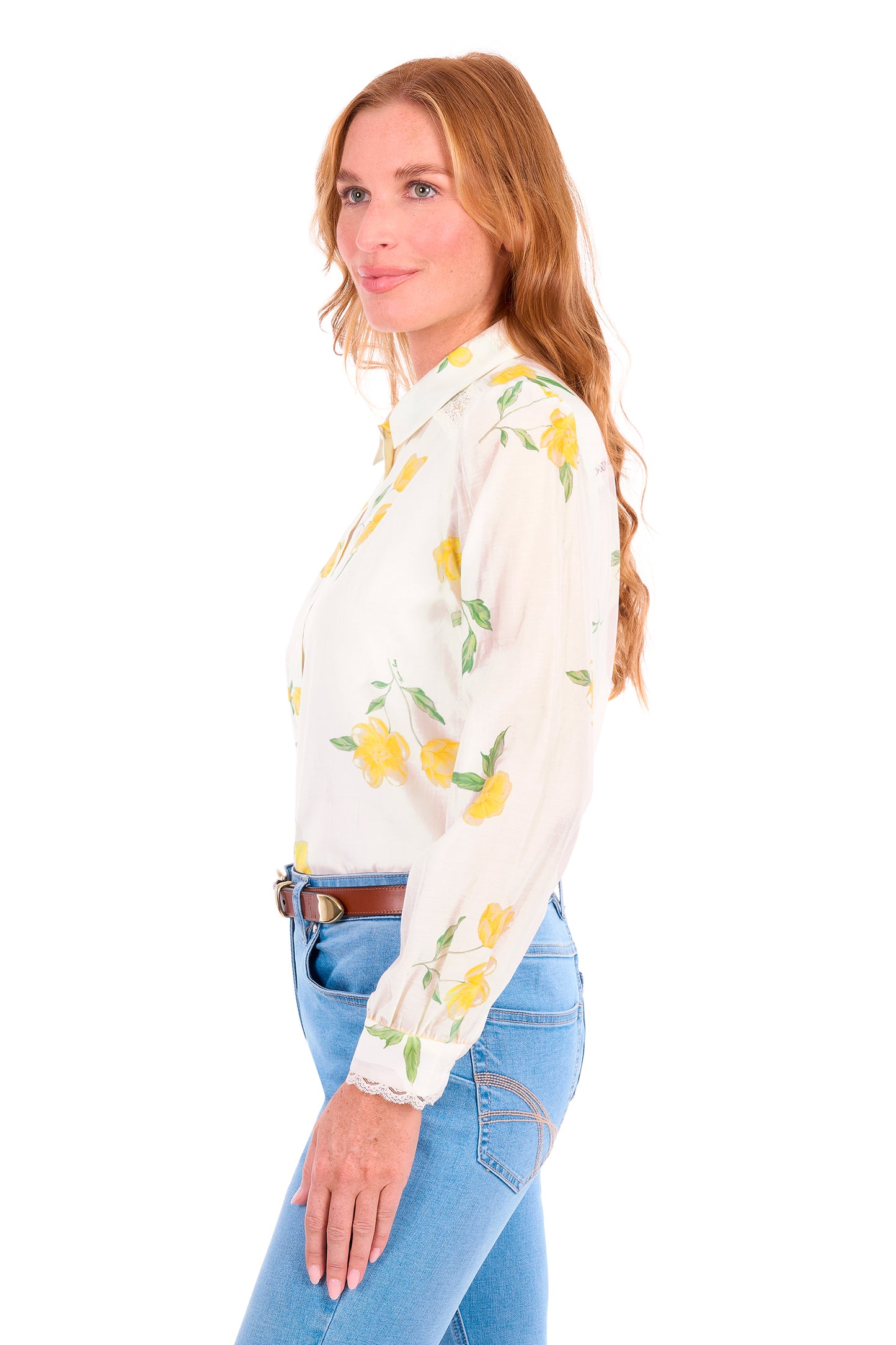 T6S2123072 Thomas Cook Women's Belle LS Shirt Pastel Yellow