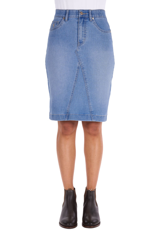 T6S2410064 Thomas Cook Women's Ebony Skirt Light Wash
