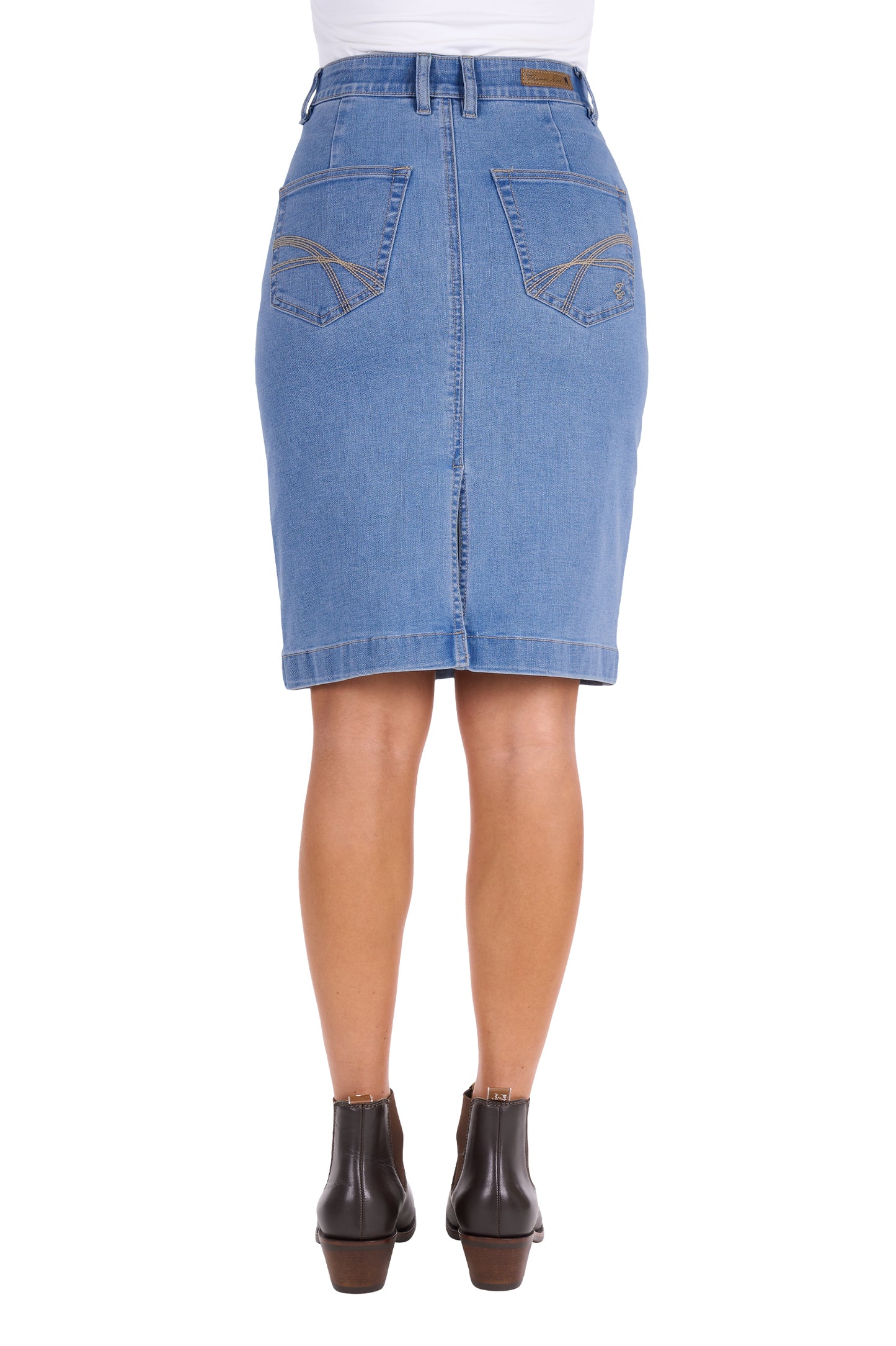 T6S2410064 Thomas Cook Women's Ebony Skirt Light Wash