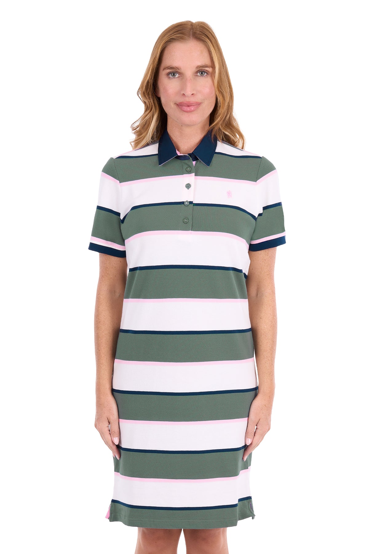 T6S2411059 Thomas Cook Women's Trisha Polo Dress Khaki/Multi