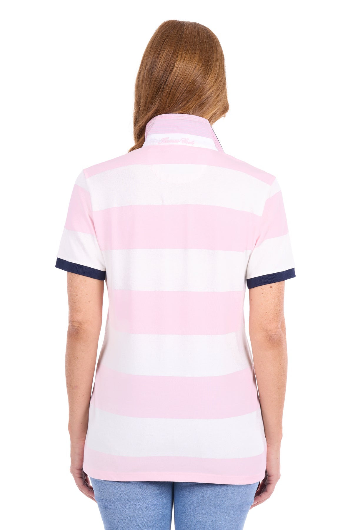 T6S2523054 Thomas Cook Women's Tessa Polo Pale Pink/White