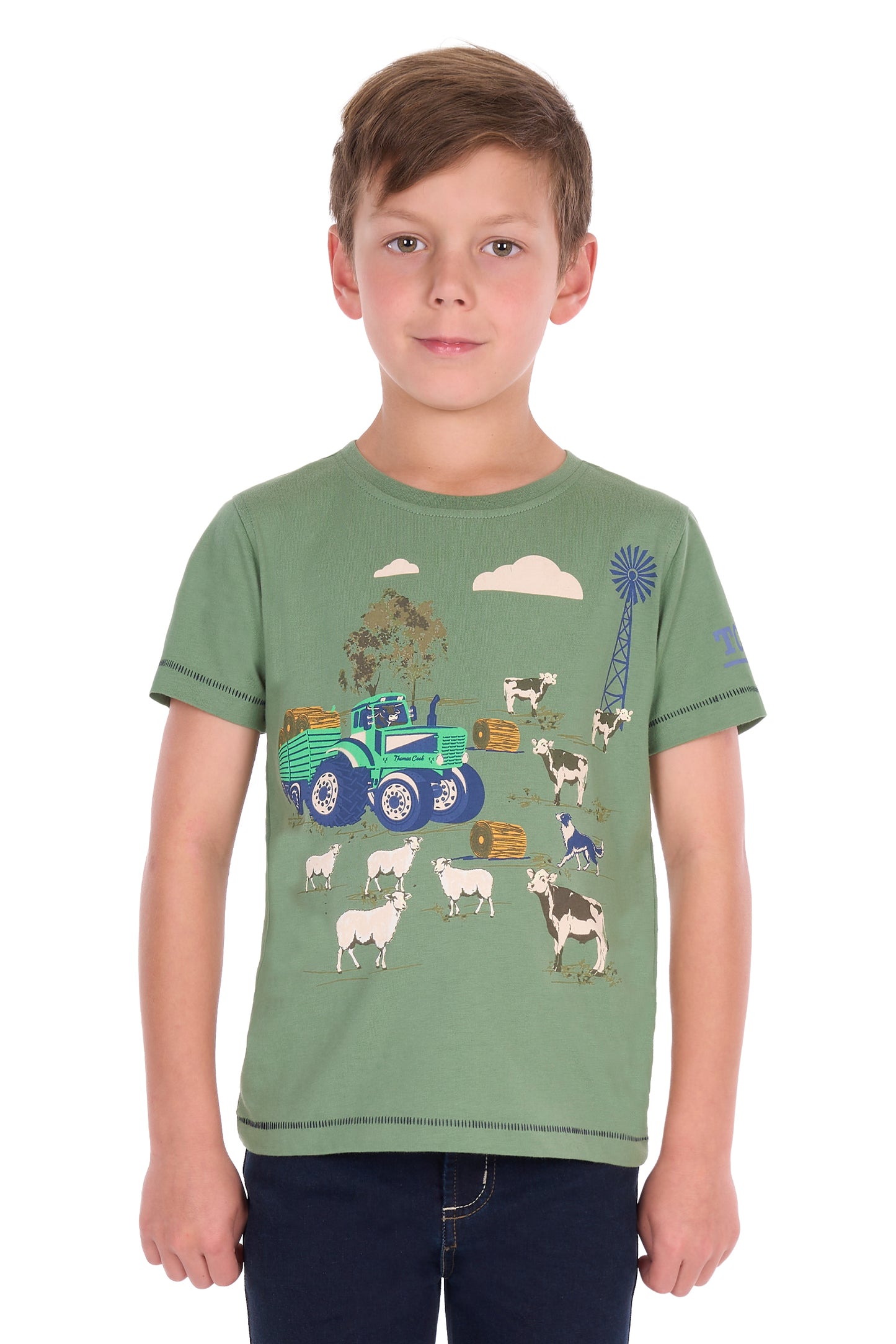 T6S3513125 Thomas Cook Boy's Joey SS Tee Light Green