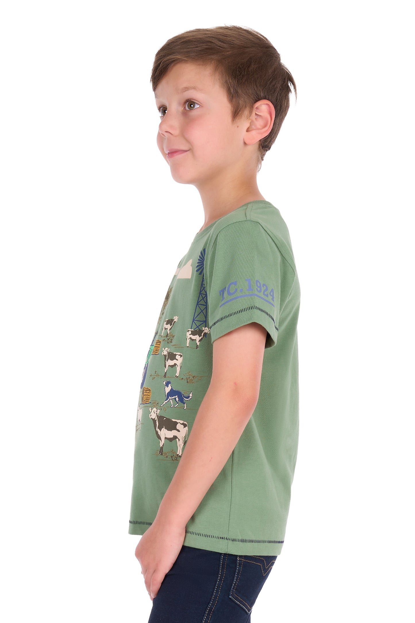 T6S3513125 Thomas Cook Boy's Joey SS Tee Light Green