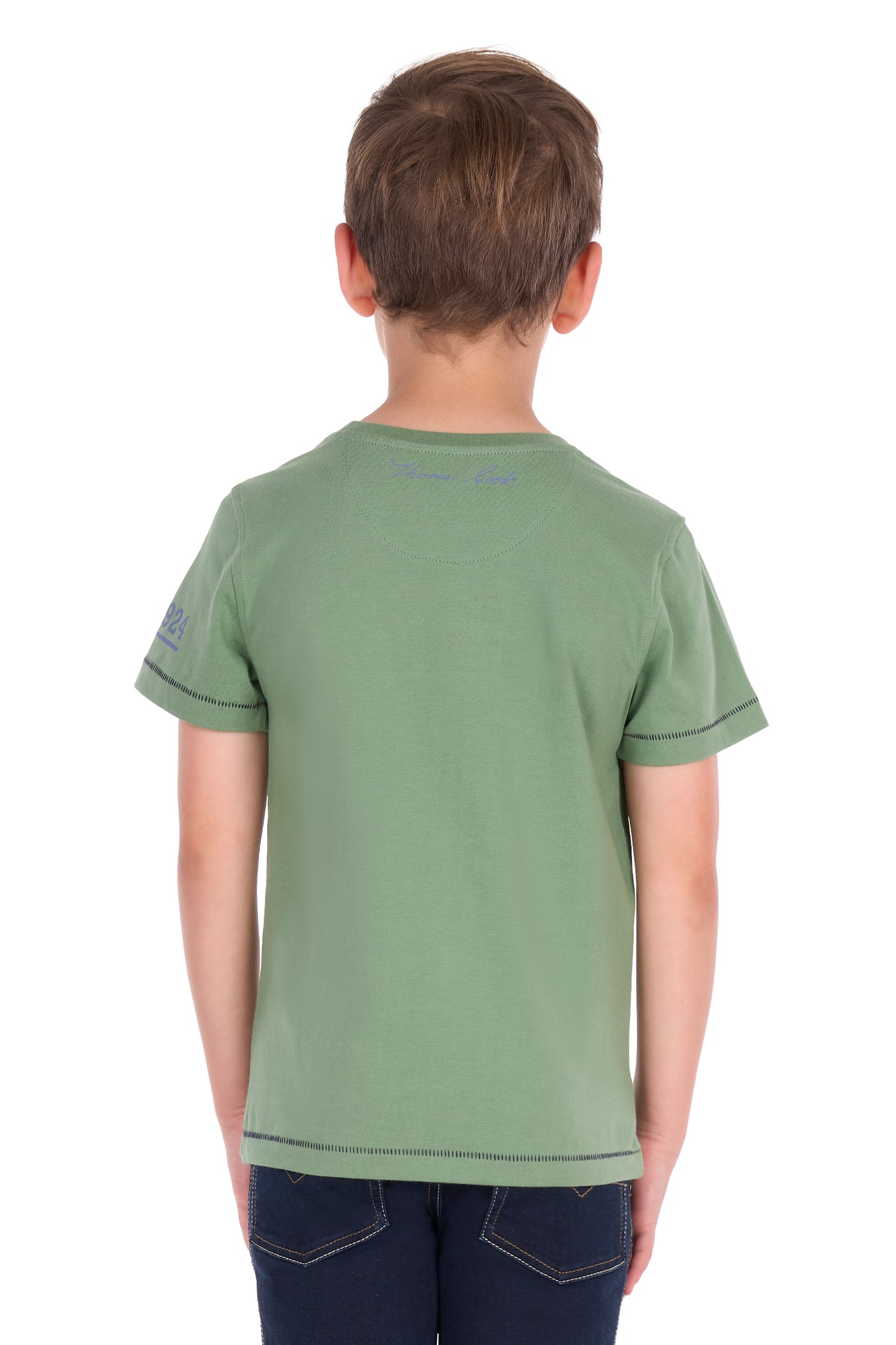 T6S3513125 Thomas Cook Boy's Joey SS Tee Light Green