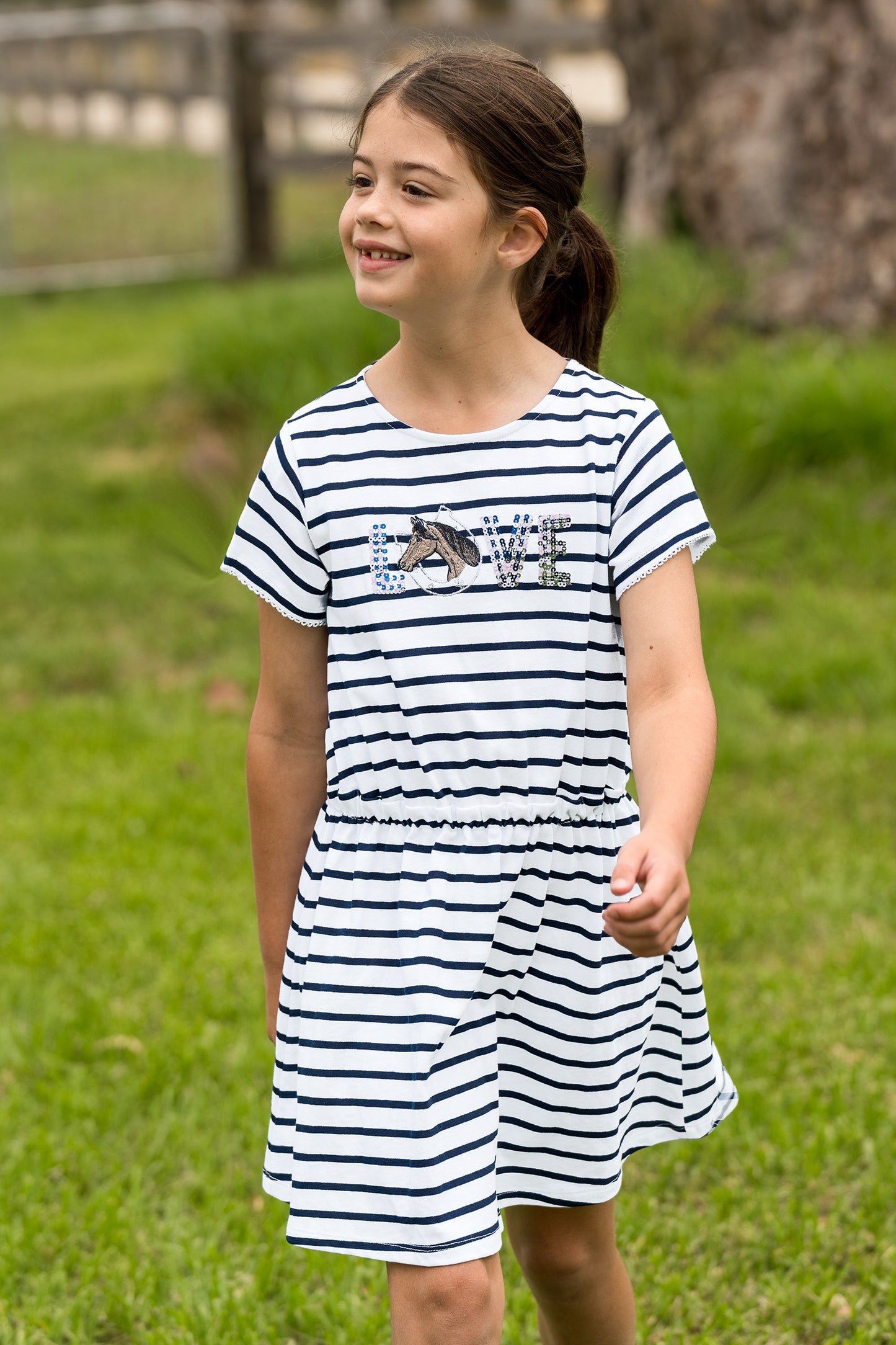 T6S5413118 Thomas Cook Girl's Krissy Dress Navy/White