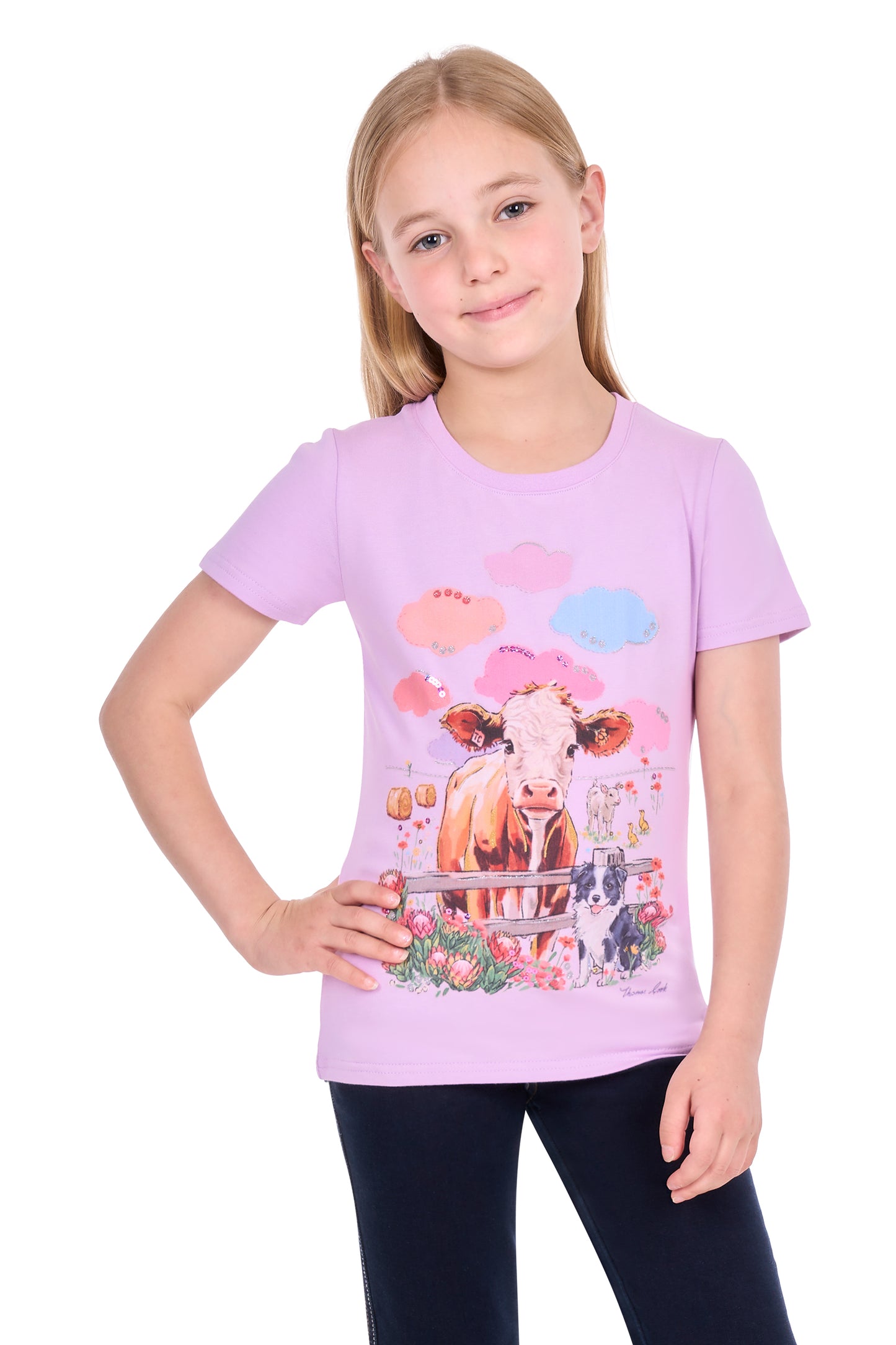 T6S5516117 Thomas Cook Girl's Selina SS Tee Lilac