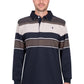 T6W1503024 Thomas Cook Men's Bryan Stripe Rugby Navy/Dark Tan