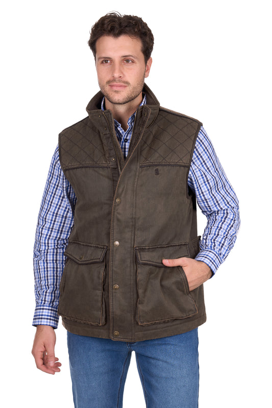 T6W1607173 Thomas Cook Men's Marcus Vest Rustic Mulch