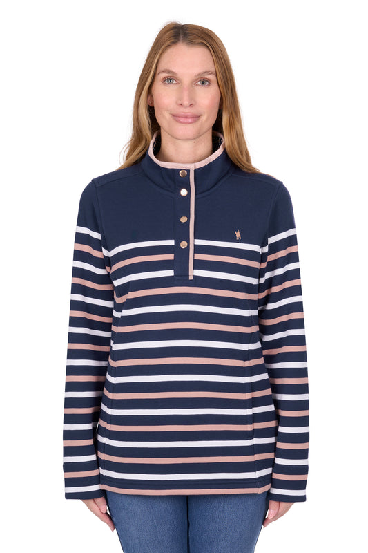 T6W2528081 Thomas Cook Women's Hannah Rugby Navy/Tan