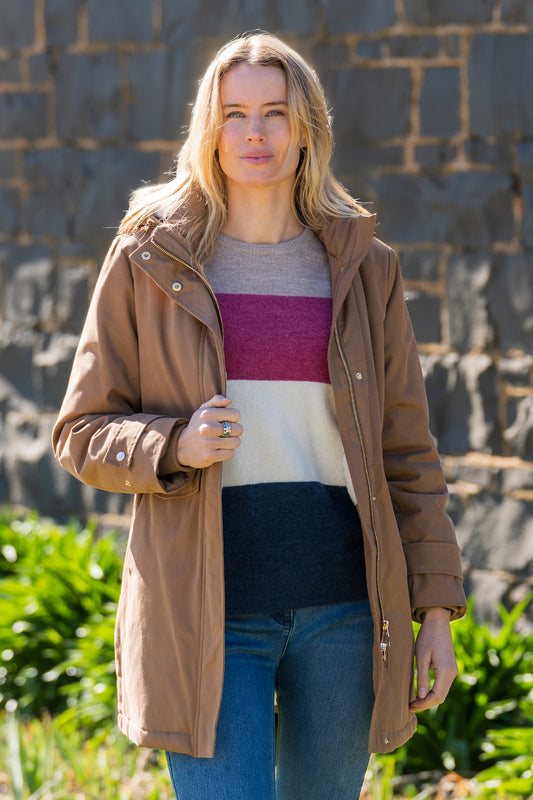 T6W2725055 Thomas Cook Women's Madison Parka Dark Tan